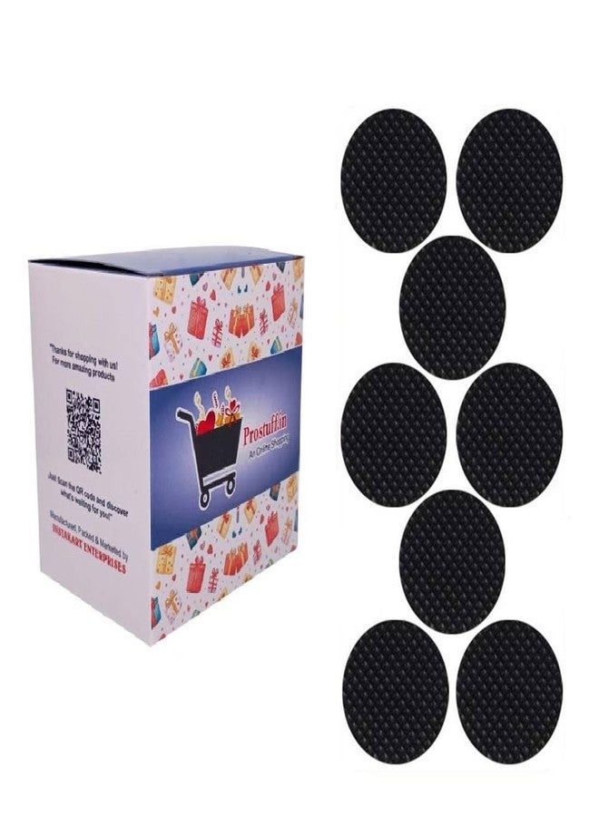Prostuff.in Self-Adhesive Non Slip Round Furniture Pads Noise Insulation for Sofa Bed, Dining Table & Chairs, Home & Office Use, Black Colour 32 Pcs - Image 1